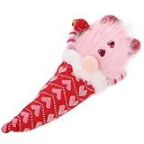 TOBBOMEY Adorno Muñeco de Peluche para Día de San Valentín, Figura de Escritorio Luz, Tamaño Compacto, Tejido, Decoración Romántica para Hogar, Obsequio para Amantes