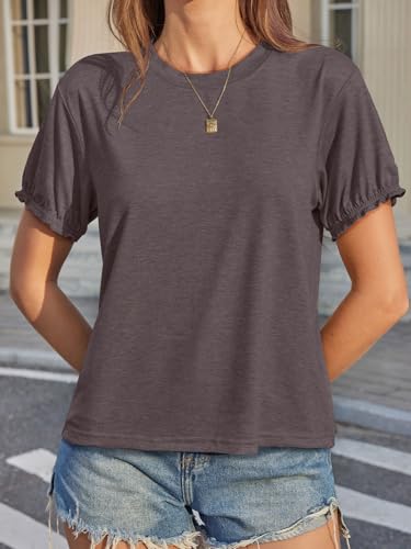 Image of UNCLECAT Women's Short Sleeve T Shirts Trendy Crew Neck Tops Basic Tee | Summer Fall,Boho Tops, Summer Outfits,Casual,Workout Gym Clothes,Fashion Clothing