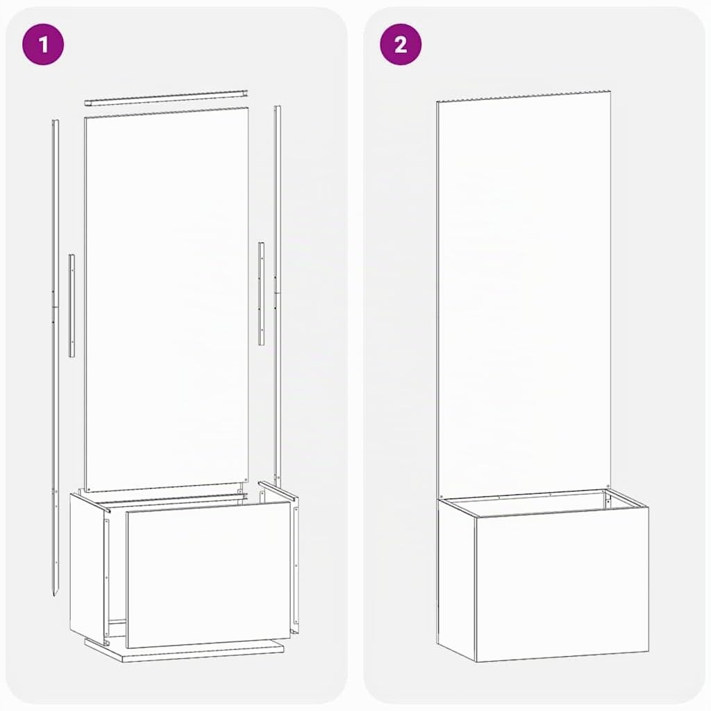 vidaXL Écran de confidentialité de jardin Rouillé 50 x 32 x 150 cm, Inlays décoratifs, écran moderne de jardin et terrasse, séparateur de vie privée, panneau paysager extérieur