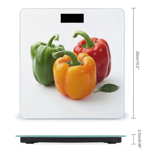 Báscula digital baño vidrio templado pimiento fresco miniatura 2