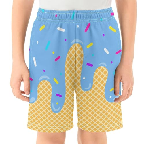 Ice Cream Shorts,Ice Cream Baseball Shorts Boys,Icecream Short Youth,ICES Creams Drip Baseball Short2