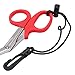 Pilipane Safety Sea Snips , Dive Shears , Emergency Scissors , Scuba Diving Scissors Stainless Steel Scuba Diver Shears with Lanyard and Buckle(红色)