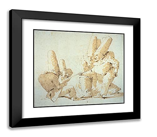 ArtDirect Giovanni Battista Tiepolo 22x20 Black Modern Framed and Double