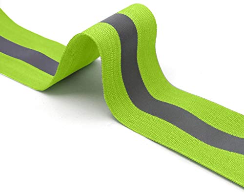 High Visibility Reflective Tape Strip, Fabric Florescent Reflective Safety Tape Sew-on Warning Safety Trim… (1.97in0.79in, Green) - Thumbnail 3