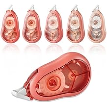White Correction Tape, 5 Pack, 65.62 Feet Correction Tape for School and Office, School & Office Supplies, Pink