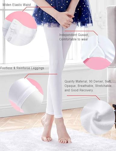 Image of Daydance Girl's Women's Footless Tights for Dance, Balle, Gymnasics