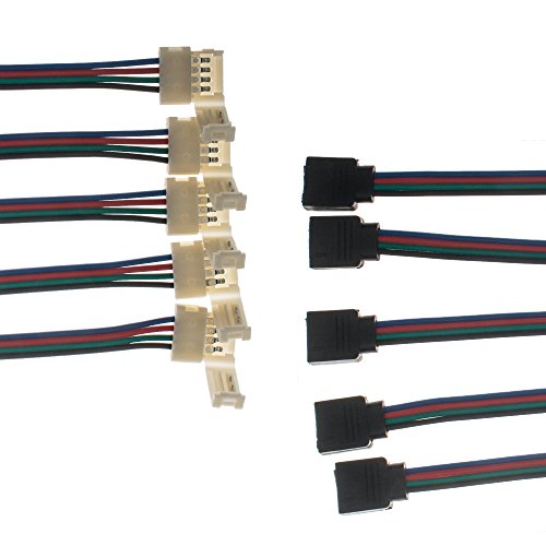 Conector hembra sin soldadura 4 pin para tira LED RGB 10 pcs miniatura 1