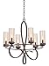 Kalco 2674HB/1100 Transitional Six Light Chandelier from Grayson Collection Dark, Heirloom Bronze Finish