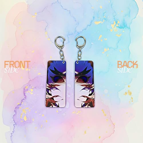 Image of Anime Acrylic Glowing Eyes Keychain | Luminous Eye Glow Key Ring | Premium Otaku Accessory for Bags, Bikes, Cars, Backpacks & Keys