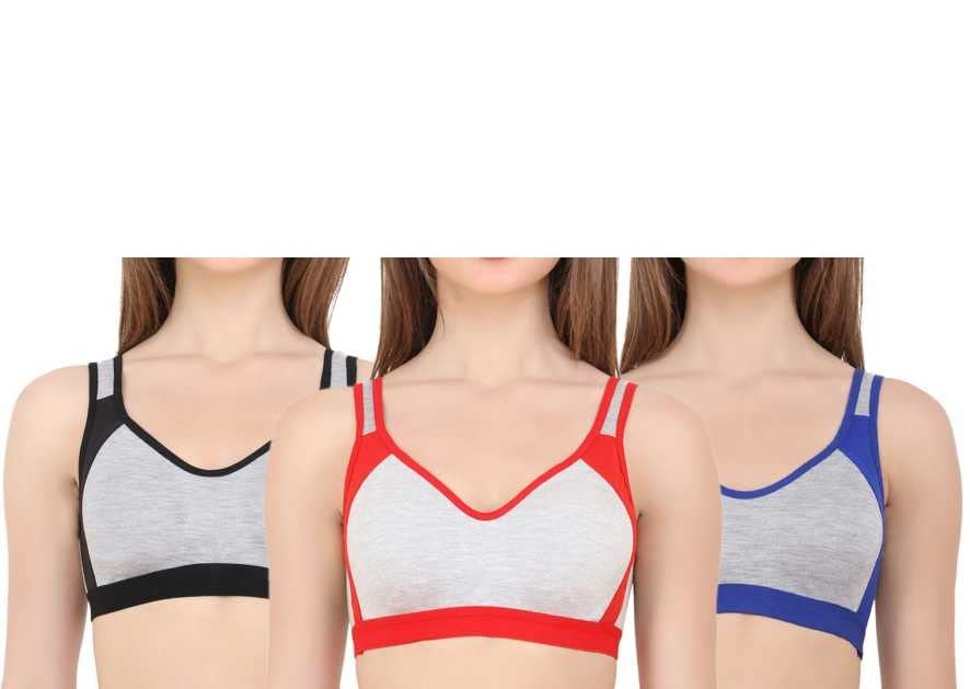 ATONEMENT Womens Sports Bra Multicolor Pack of 3PC P1