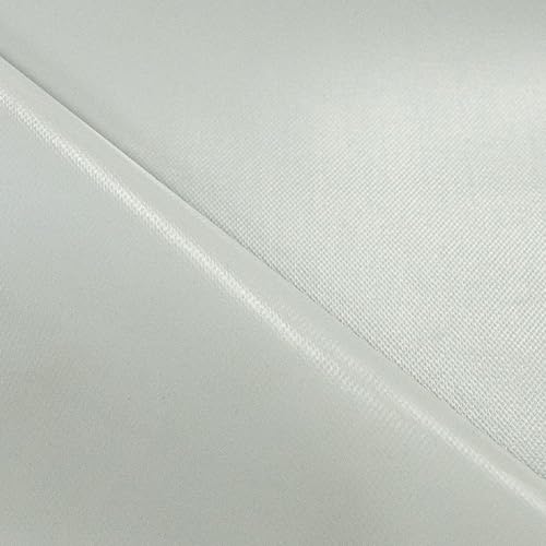 Heavy Duty PVC Waterproof Fabric, 610gsm, 200cm Width, Fire Retardant, Double-Coated, for Tarpaulins, Covers, Marquees. Supplied by The Metre as One Length of Fabric (White, by The Metre)