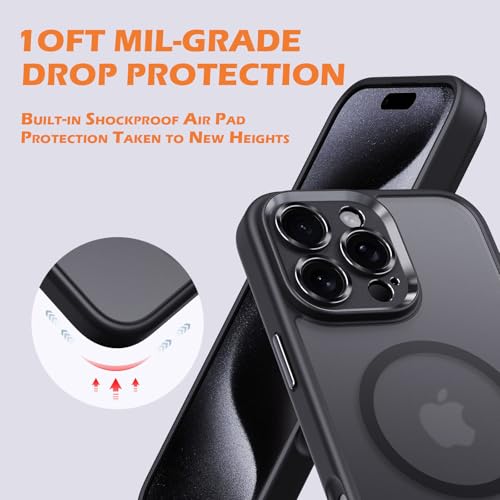 Coque iPhone 16 Pro compatible MagSafe antichoc en TPU mat gris - 2