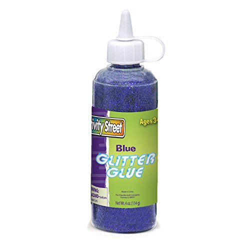Chenille Kraft CK-8533 Glitter Glue, 1.8" Height, 2.1" Wide, 4.5" Length, 4 oz., Blue