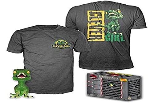 Funko Pop! & tee - Jurassic Park - Velociraptor Talla L, Negro