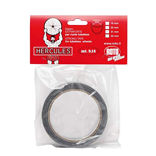Ruban adhésif pour jantes noir résistant de 25 mm Import Roto Hercules