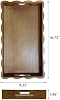 JUIOETURP Bandeja Decorativa de Madera de Pino con Asa, Bandeja Rectangular de Madera para Servir Desayuno en Cama, Mesa de Centro, Mesa de Comedor o Cocina - Perfecta para Sala de Estar, Dormitorio y Decoración de Entrada (Café) 4