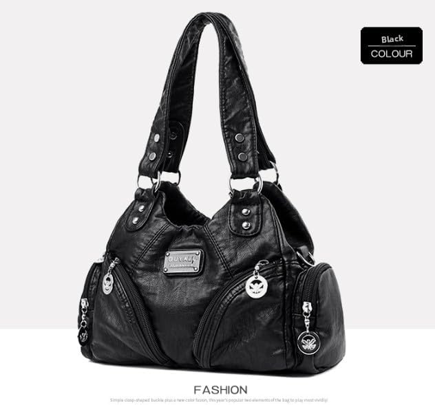 Hobo Bags for Women Vintage Leather Hobo Bag Shoulder Purses and Handbags Ladies Roomy Tote Bags - Casual Crossbody