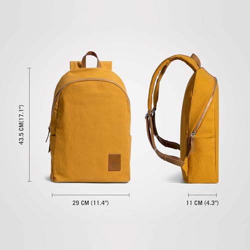 Image of DailyObjects Pedal Everyday Casual Laptop Backpack Compatible with upto 14 inch Laptop | Unisex Travel Backpack | Made of Durable Canvas Material | Zippered Compartments with Pockets