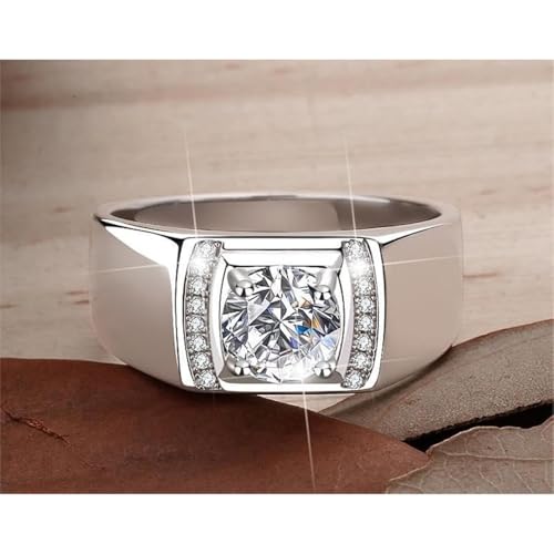 14K Gold 1ct Super Sparkling Wedding Rings for Men and Diamond Ring, D-color VVS2, An Ideal Father's Day Gifts2