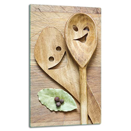 TMK ArtDeko – Placa Protectora Vitrocerámica 1 Pieza 30x52 cm – Cubre Placa de Inducción de Cristal Templado 4 mm – Tabla de Cocina de Vidrio Multifuncional y Protector Antisalpicaduras
