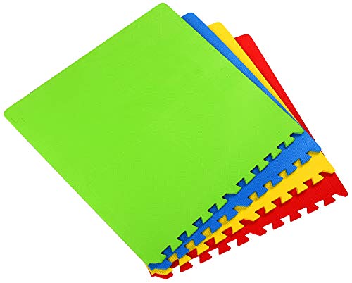 Balancefrom Kid's Puzzle Exercise Play Mat With Eva Foam Interlocking Tiles, 4 Colors (16 Tiles), All #TOP1
