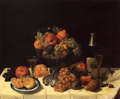Peinture à l'huile de fruits pour décorer un grand mur vide avec élégance