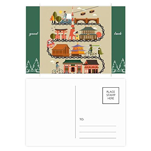 Jeu de cartes postales équitation traditionnelle japonaise DIYthinker 20pcs multicolore