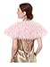 LA CARRIE Viking Queen Faux Fur Collar Shawl Shoulder Wrap Medieval Warm Cape for Women LARP Halloween Costume Accessory(Pink)