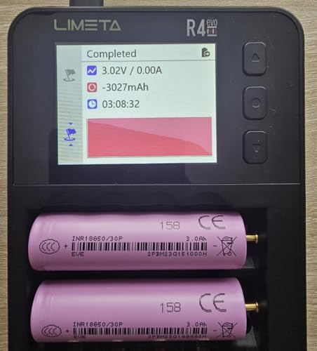 EVE 30P - 3000mAh - 30A - 18650 Flat Top Type - Ultra High Performance, Vape Suitable Rechargeable Battery, Suitable for the most demanding applications + Storage Case - Image 4