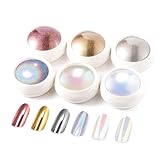 COULEURS MAGNIFIQUES : Nos poudres chromées pour ongles ultrafines et lisses prennent un excellent effet chrome, holographique et aurore. L'utilisation sur des couches de finition de vernis à ongles de différentes couleurs vous apportera différents effets miroir et aurore brillants. Il montrera un sens visuel brillant des paillettes d'ongles avec le changement d'intensité lumineuse.