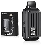 URANUS Vaporizers Cannabis | Verdampfer Kräuter mit OLED Display, Einzigartiges 3D Koffer-Design，2200 mAh Akku, Einstellbare Temperatur 149 °C–224 °C, inkl. Reinigungszubehör (Black)
