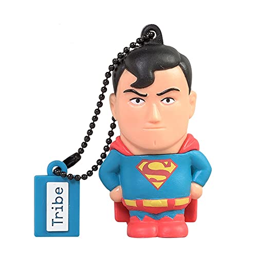 Tribe Clé USB 16 Go Superman - Mémoire Flash Drive 2.0 Originale DC Comics, Tribe FD031501