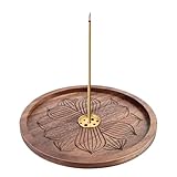 lot 9 trail island 【Design elegante】La porta incenso di legno è incisa con il motivo del fiore di loto, che simboleggia la purezza, la speranza, la guarigione e la felicità. L'aspetto elegante aggiungerà un'atmosfera artistica alla stanza e vi aiuterà a mantenere la calma e a rilassarvi in meditazione