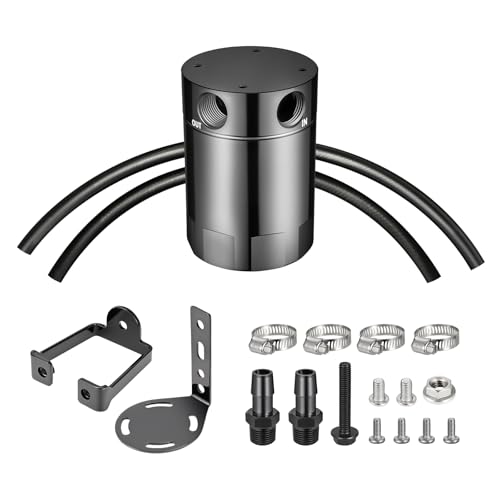 EVIL ENERGY Oil Catch Can, Aluminum Catch Can Kit for 2005-2014 Chrysler 300 5.7L 2006-2014 Dodge Charger 5.7L 2005-2008 Magnum 5.7L, Air Oil Separator 130ml