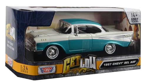 OPO 10 - Miniature car reproduced at 1/24 scale compatible for Chevy Bel Air 1957 two-tone - Motormax 79029 - Image 2