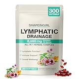 SHAPEINGIRL Lymphatic Drainage Supplements | 300 Softgels, 6000 mg Herbal Lymph System Support for Women & Men | 21-in-1 Herbal Blend for Lymphatic Support, Fluid Balance & Immune System