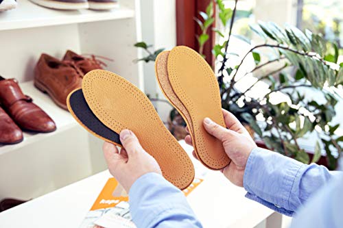 Kaps Set Di 6 Paia Di Solette Per Scarpe In Cuoio Naturale Per Uomo E Donna Con Sottostrato In Carbone Attivo, Inserti Di Ricambio, (Uomo / 9 Uk / 43 Eur) - 8