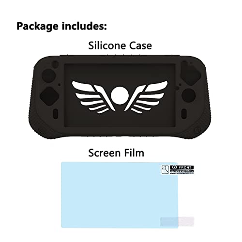 JCHPINE Silicone Cover Case for Logitech G Cloud Gaming Handheld, Protective Skin Sleeve for Logitech G Cloud Gaming Console Screen Film Protector Accessories (Black Case and Screen Film) - Thumbnail 5