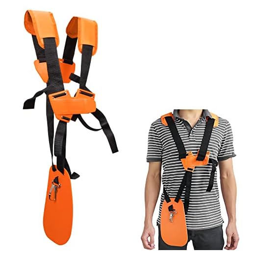Weed Eater Strap Weed Wacker Strap Comfort String Trimmer Strap Double Shoulder Strap, Brush Cutter Nylon Belt Weed Eater Harness