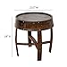 peilouw Farmhouse Whiskey Barrel End Table,Round Wood Barrel Side Table,Rusitc Wine Barrel Bourbon Barrel Coffee Table Handcrafted Oak Barrel Decor Furniture