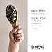 Kent PF02 Small Cushion Detangler Brush – Boar Bristle & Nylon Mix for Smoothing and Straightening Oval Wood Paddle for Medium to Long Hair