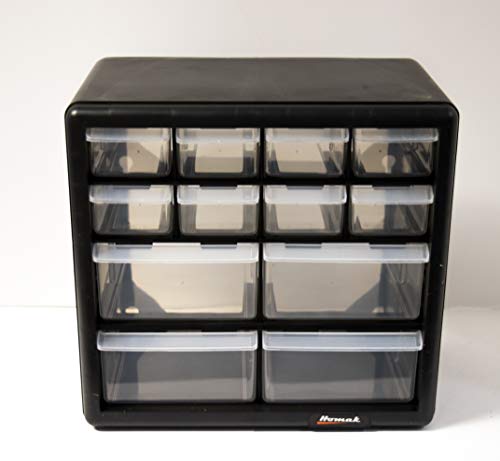 Homak 12-Drawer Parts Organizer, Black, Ha01012001 #TOP2