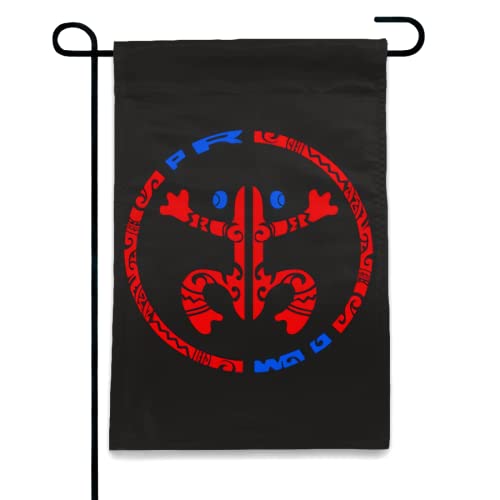 Coqui Frog Taino - Puerto Rico Boriken Welcome Garden Flags-Fade Resistant Yard Flags,Double Sided Vertical Garden Flags for All Seasons for Porches,Gardens,Farmhouses,Patios,Side Doors,Lawns (12x18