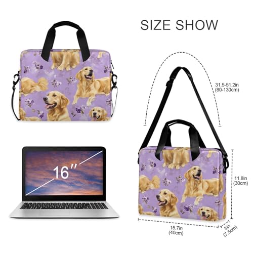 Maletín para laptop portátil 15.6" con correa morado miniatura 5