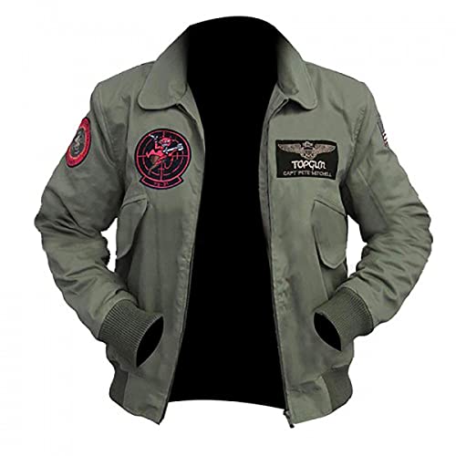 Fancyd Men Tom Cruise Top Bomber Air Force Cotton Jacket - Main Image