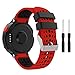 Syxinn Compatible con Correa Forerunner 235, Banda de Reloj de Reemplazo Silicona Suave Sports Pulsera para Forerunner 235/735XT/220/230/620/630 (Rojo-Negro)
