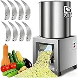 UIBAO Futterhäcksler & Gemüsezerkleinerer 1800 W,Elektrischer Kommerzieller Fleischkutter Mit 8 Klingen,3500 U/Min Für Verarbeitung Von Hühner-Entenfutter Und Zerkleinerung Von Gemüse,Getreide