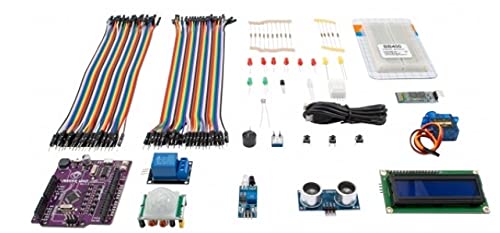 MAKERKITBASE - Starter Kit con Maker UNO e Video Corso in Italiano completo per iniziare a programmare, dedicato ad hobbisti, principianti ed appassionati di elettronica