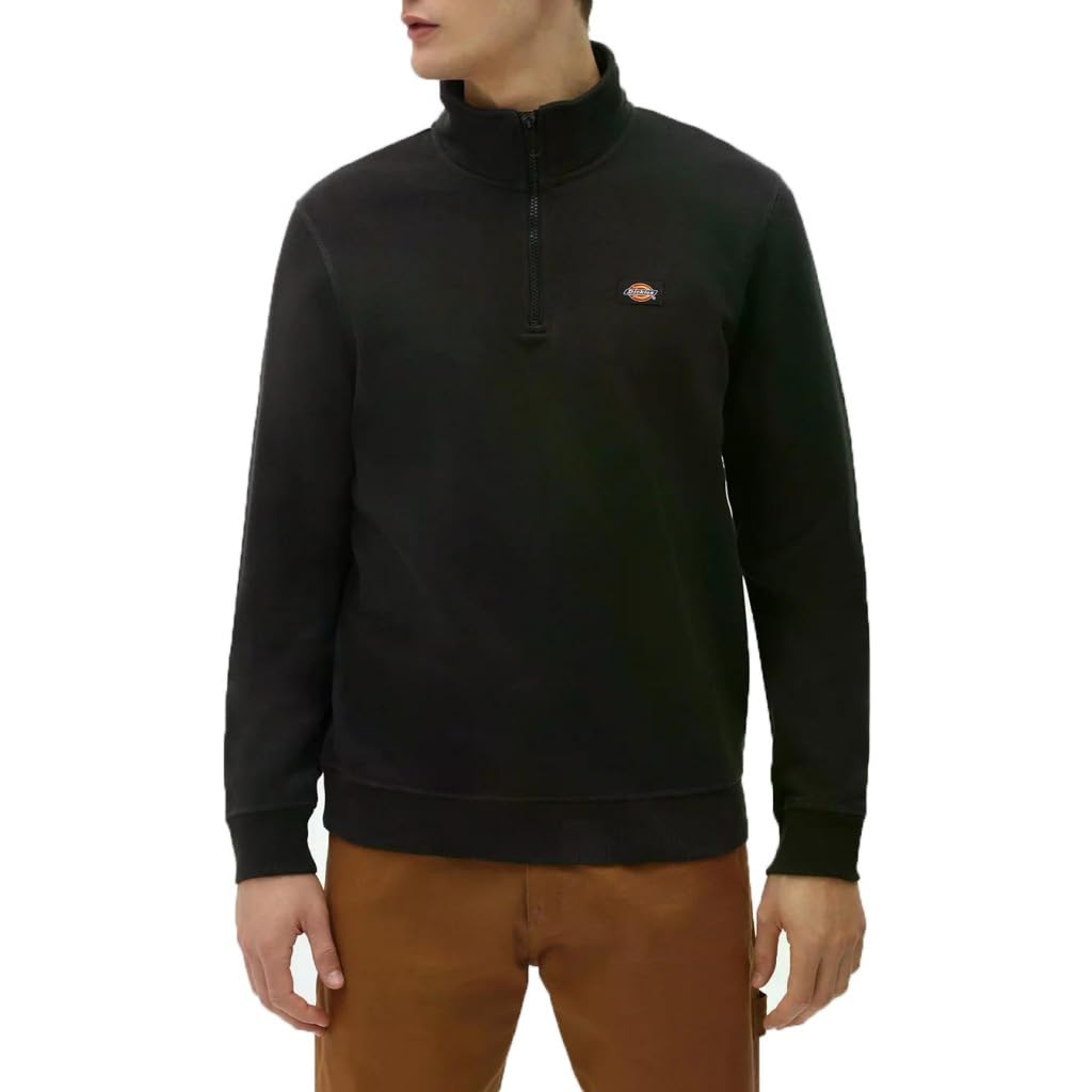 Dickies Men's Black Oakport Quarter Zip Sweatshirt