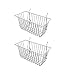 White Wire Baskets for Slatwall, Gridwall and Pegboard 12